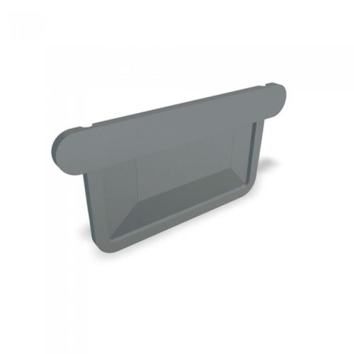 Embout de gouttière carré PREFA, aluminium, largeur 86 mm, Gris clair P10 RAL 7005