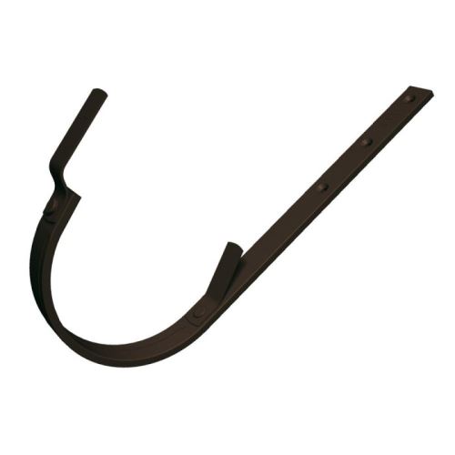 Crochet de gouttière droit PREFA aluminium Ø 125 mm, Noisette P10 RAL 8019