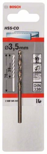 BOSCH Forets pour métal HSS-Co, DIN 338 3,5 x 39 x 70 mm 2608585845