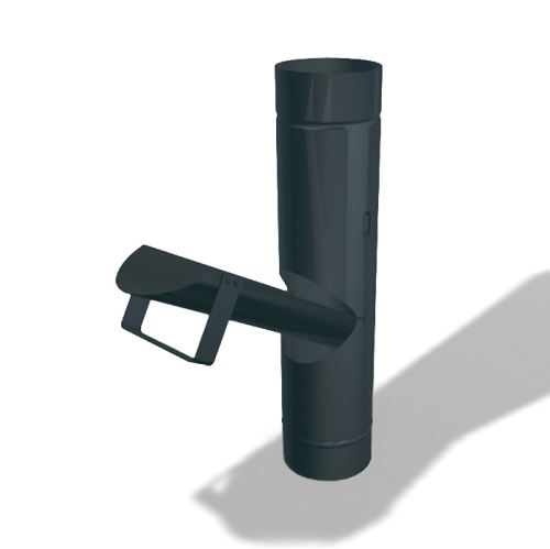PREFA clapet pour eau pluviale, Ø 80 mm, Anthracite P10 RAL 7016