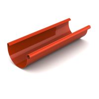 BRYZA Gouttière, gouttière en plastique Ø 75 mm, longueur 4M, Rouge brique RAL 8004