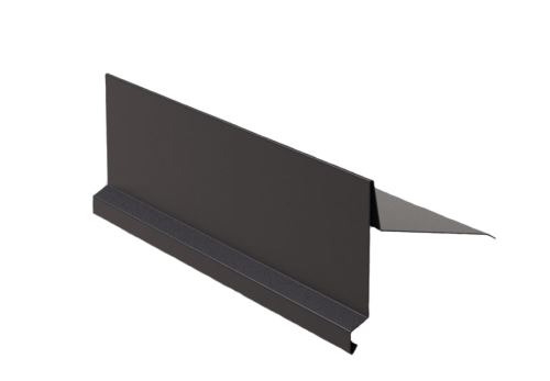 Bordure pare-vent pour toit monopente RŠ 250, Zinc peint, Brun foncé RAL 8019