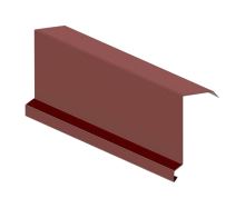 Bandeau coupe-vent supérieur RŠ 250, Prefalz lisse, Rouge foncé P.10 RAL 3009