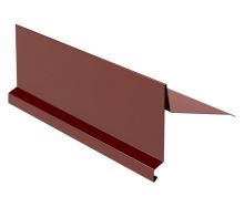 Bandeau de rive pour toit monopente RŠ 333, Prefalz lisse, Rouge foncé P.10 RAL 3009