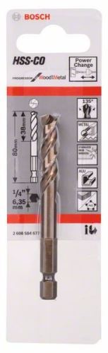 BOSCH Foret de centrage HSS-Co 80 2608584677