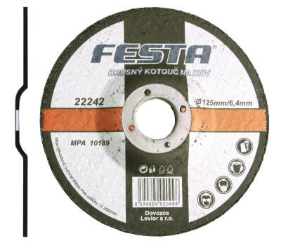 FESTA disque à meuler métal 125x22,2x6,4 / emballage 1 pc