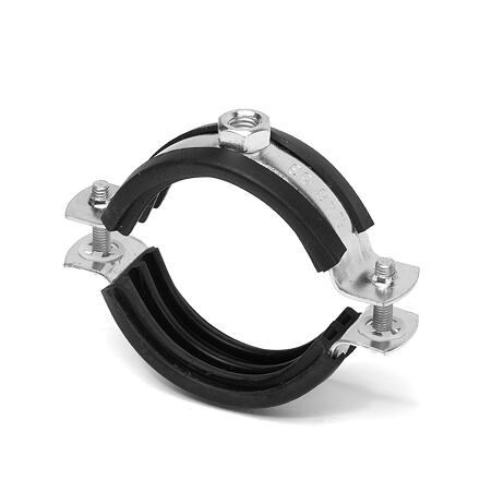 Collier à deux vis M8, 25-30 3/4" avec insert en caoutchouc / emballage 1 pc