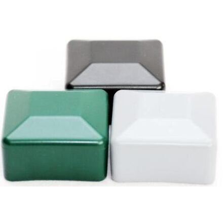 Bouchon pour poteau de clôture carré 100x100mm, noir / paquet de 1 pc