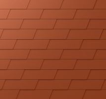 PREFA bardeau de façade XL, finition stucco, Rouge brique P.10 / paquet 1 m2 PREFA bardeau de façade XL, finition stucco, Rouge brique P.10 / paquet 1 m2