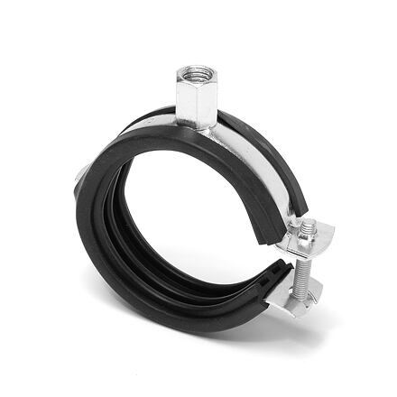 Collier à une vis M8/M10, 25-30 3/4" avec insert en caoutchouc / emballage 1 pc