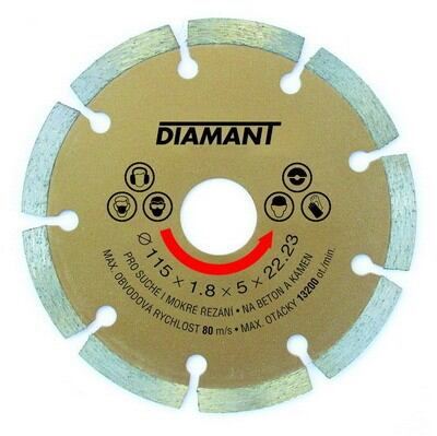 DIAMANT disque diam. segmenté 180x22,2 / emballage 1 pièce