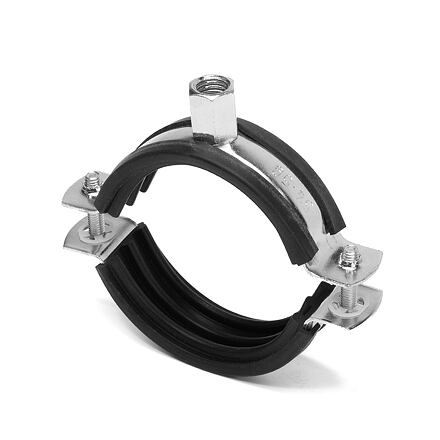 Collier à deux vis M8/M10, 54-59 avec insert en caoutchouc / paquet de 1 pc