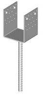 Pied d'ancrage béton 14-02/80x80 zinc blanc / paquet de 1 pc