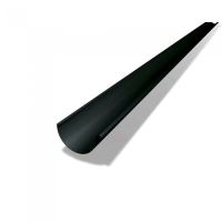 PREFA gouttière, descente en aluminium Ø 125 mm, longueur 3M, Noir P10 RAL 9005