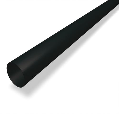 PREFA Gouttière en aluminium Ø 80 mm, longueur 3M, Noir P10 RAL 9005
