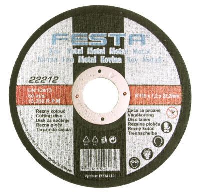 FESTA disque de coupe métal 180x2,5x22,2 / paquet de 1 pc