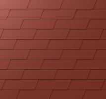 PREFA bardeau de façade XL, finition stucco, Rouge foncé P.10 / paquet 1 m2 PREFA bardeau de façade XL, finition stucco, Rouge foncé P.10 / paquet 1 m2