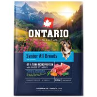 Ontario Senior Toutes Races Monoprotéine Thon &amp; Patates Douces 2,25kg
