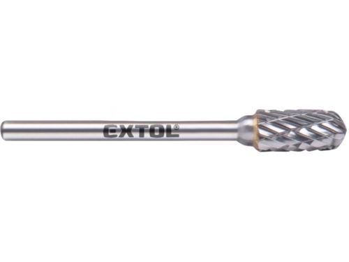 EXTOL fraise carbure, cylindrique à bout sphérique, ⌀6 x 13 mm, queue ⌀3 mm, coupe moyenne (double-cut) 8703823