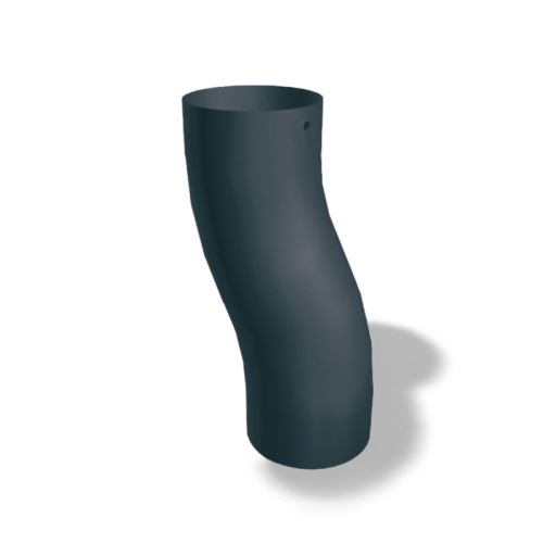 PREFA coude de plinthe en aluminium Ø 80 mm, Anthracite P10 RAL 7016
