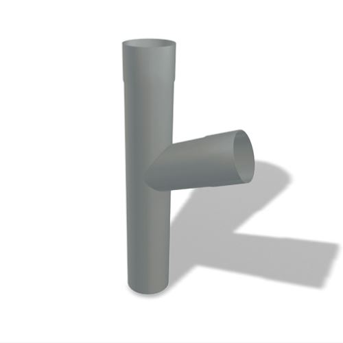 PREFA branchement de descente en aluminium Ø 100/80 mm, Gris clair P10 RAL 7005