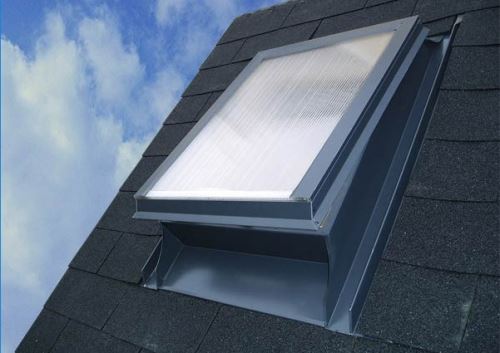 Lucarne de toit en aluminium avec polycarbonate, 600 x 600, anthracite