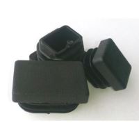 Bouchon rectangulaire pour tube de 25x40mm, noir / paquet de 100 pcs