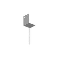 Pied de poteau à ancrer dans le béton 14-03/100x100 zinc blanc / paquet de 1 pièce
