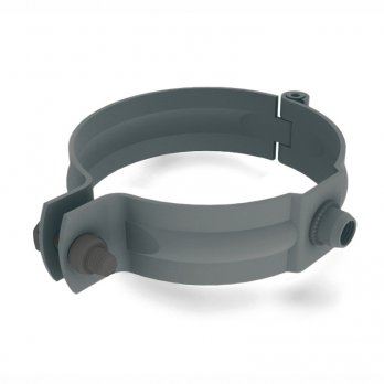 Collier de descente PREFA aluminium Ø 100 mm, Gris clair P10 RAL 7005