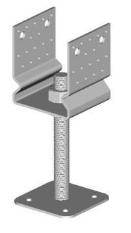 Embout d'ancrage 14-07/80x60 zinc blanc / emballage 1 pièce