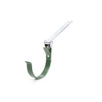 BRYZA Crochet de gouttière en métal avec articulation Ø 75 mm, Vert RAL 6020
