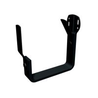 PREFA crochet de gouttière en aluminium, corniche/avant, largeur 86 mm, Noir P10 RAL 9005