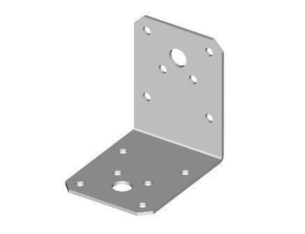 05-22 Équerre sans nervure 65x90x90 ZB / paquet 1 pc