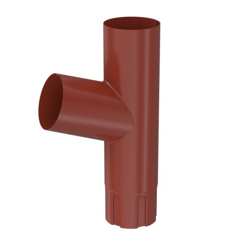BRYZA Bifurcation de descente galvanisée Ø 100 mm, Rouge brique RAL 8004