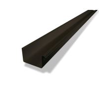 Préfa gouttière, descente pluviale rectangulaire en aluminium, largeur 86 mm, longueur 3M, Noisette P10 RAL 8019