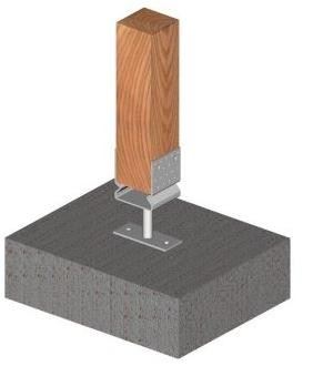 Patte d'ancrage 14-06/80x60 zinc blanc / emballage 1 pièce