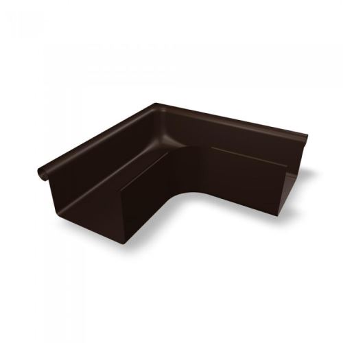 Angle extérieur de gouttière carré PREFA 90°, aluminium, largeur 120 mm, Noisette P10 RAL 8019