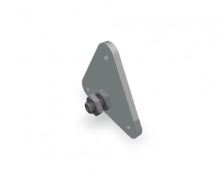 PREFA plaque de montage auxiliaire en aluminium M10, Gris clair P10 RAL 7005