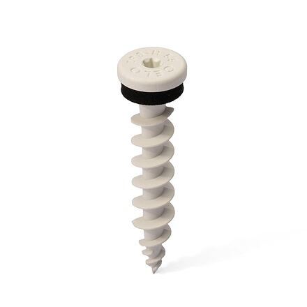 Vis à polystyrène 80mm, blanc - Paquet de 50 pcs