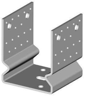 Élément d'ancrage avec trous 12-63/90x80 ZB / paquet 1 pièce