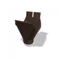 PREFA sortie en aluminium Ø 125/100 mm, Noisette P10 RAL 8019