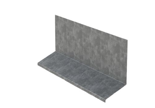 Profilé supérieur pour combinaison avec couvre-joint RŠ 250, Zinc naturel