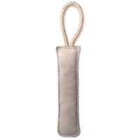 Jouet Dog Fantasy Dura-fused matraque couineur, cuir et jute 38cm