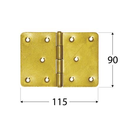 Charnière de construction Z 115 DMX, 115x90x2,5mm zinc galvanisé / emballage 1 pièce