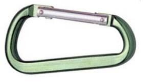 Mousqueton en aluminium type D 6 x 60 mm, jaune / paquet de 1 pièce.