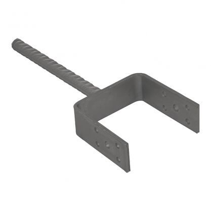 Base de poteau 100, PSL100U, 101x310x100x4 zinc galvanisé / emballage 1 pièce