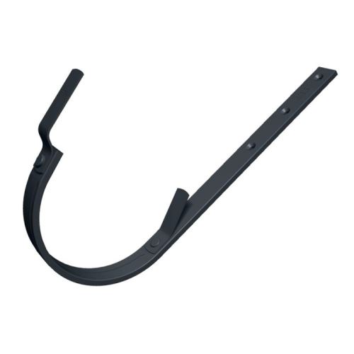 PREFA crochet de gouttière alu droit Ø 125 mm, Anthracite P10 RAL 7016