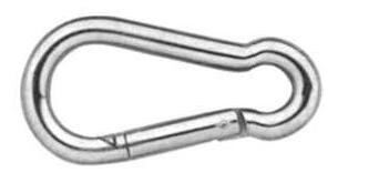 Mousqueton pompier DIN 5299C, 9x90mm, ZB / emballage 1 pièce