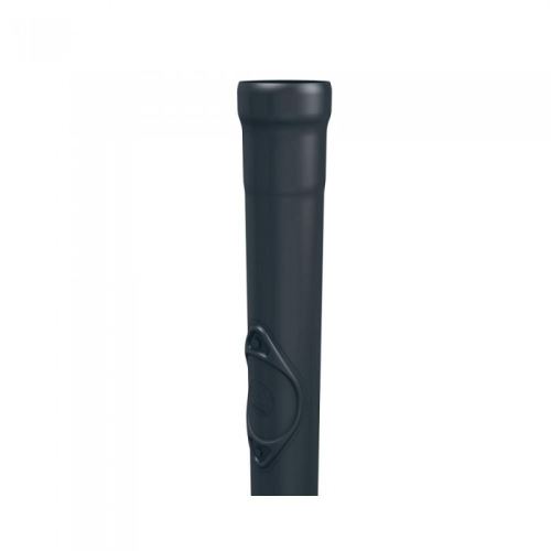 Connexion de descente PREFA à l'égout Ø 80 mm avec ouverture de nettoyage, longueur 1M, Anthracite P10 RAL 7016