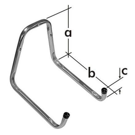 Support de garage pour tuyau de jardin 250x300x90mm / paquet de 1 pièce